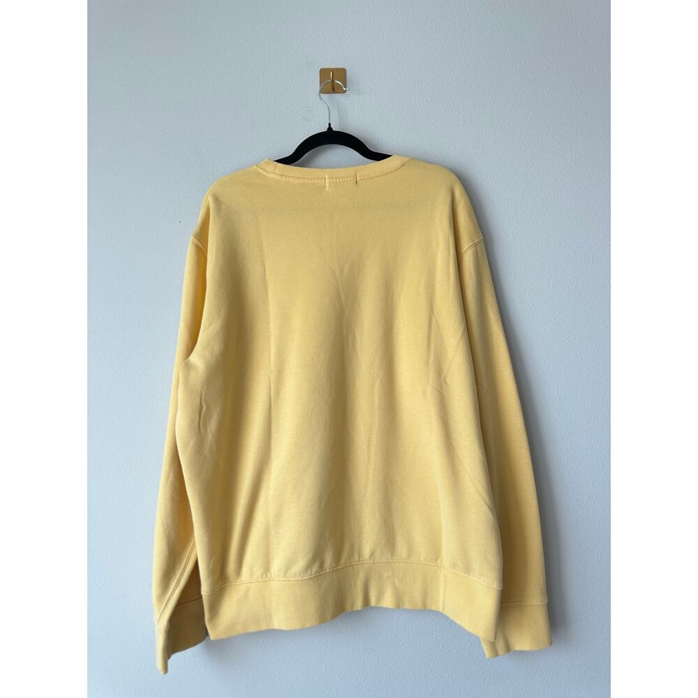 Polo Ralph Lauren Polo Bear Beach Ball Fleece Crewneck Sweatshirt XL Yellow - Picture 4 of 5